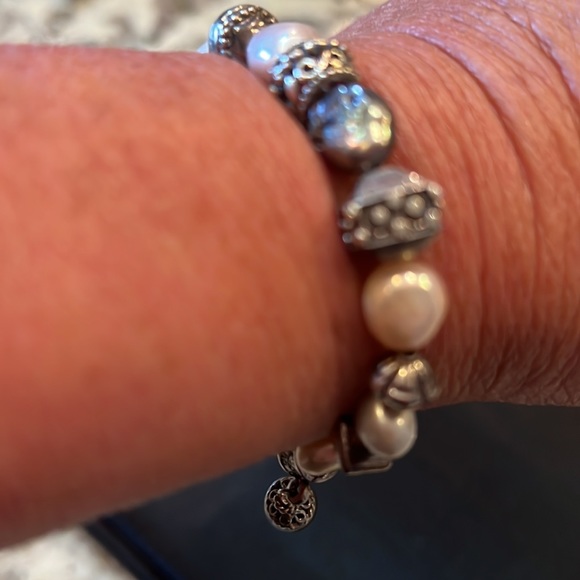 Silpada rare freshwater pearl and silver bracelet - Picture 6 of 10